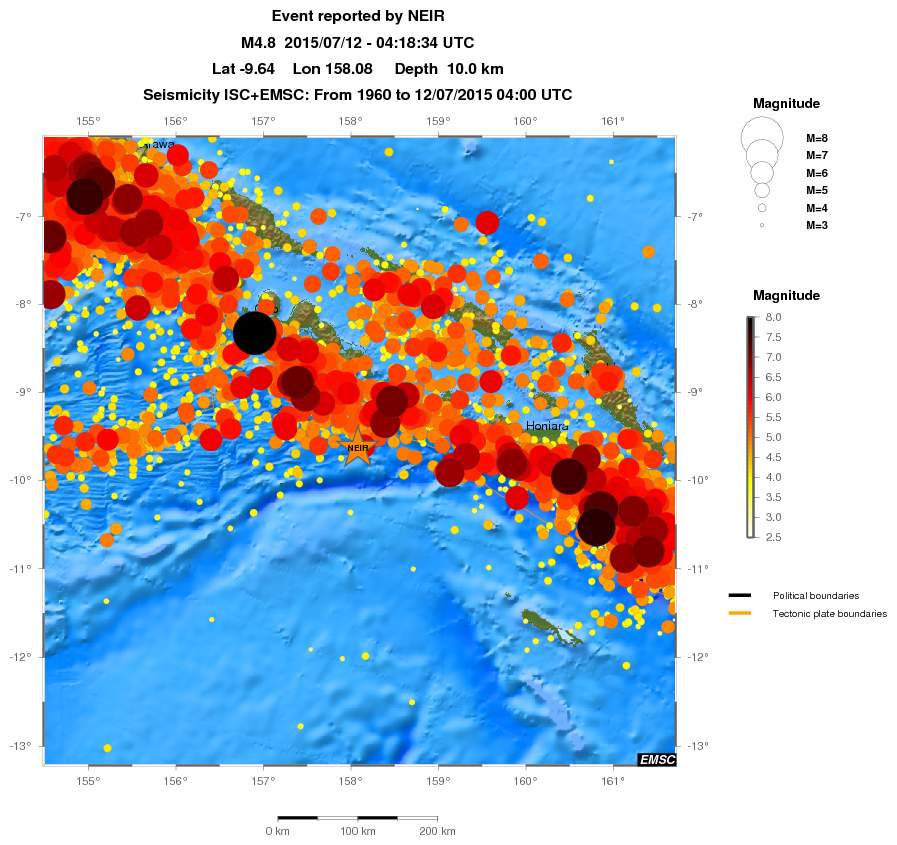 regional magnitude historical seismicity
