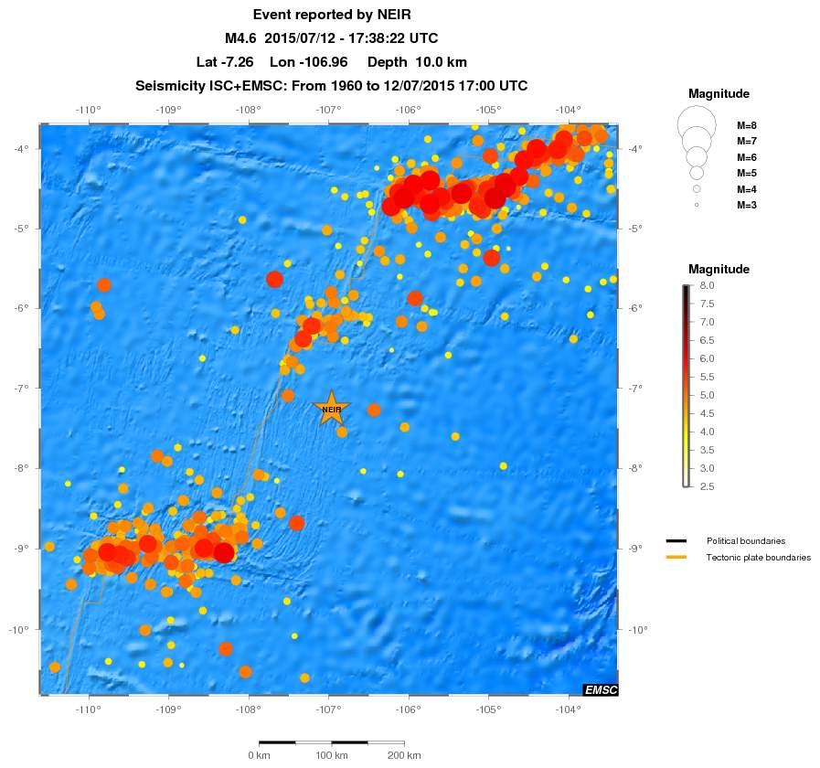 regional magnitude historical seismicity