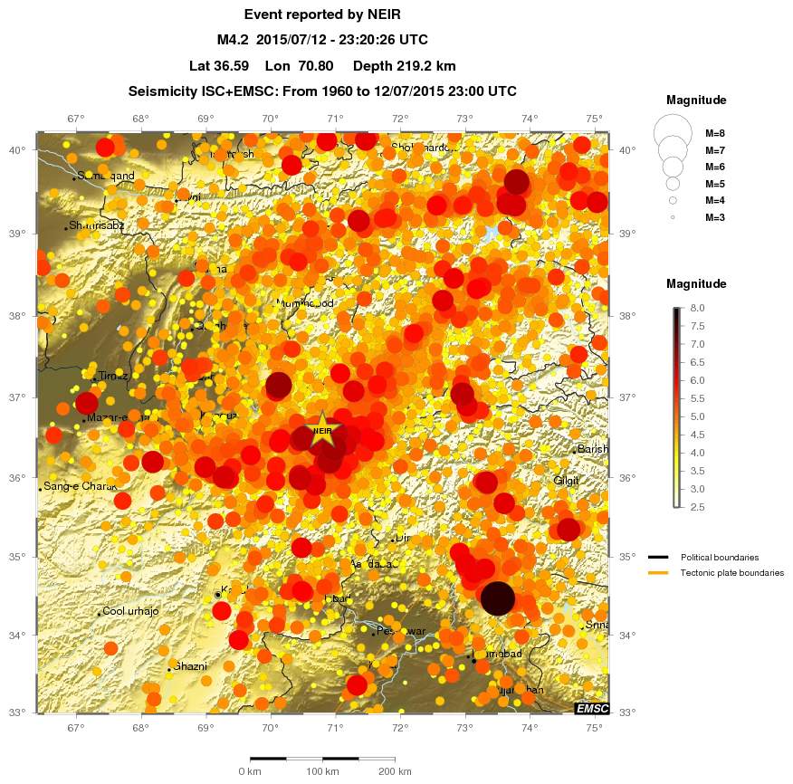 regional magnitude historical seismicity