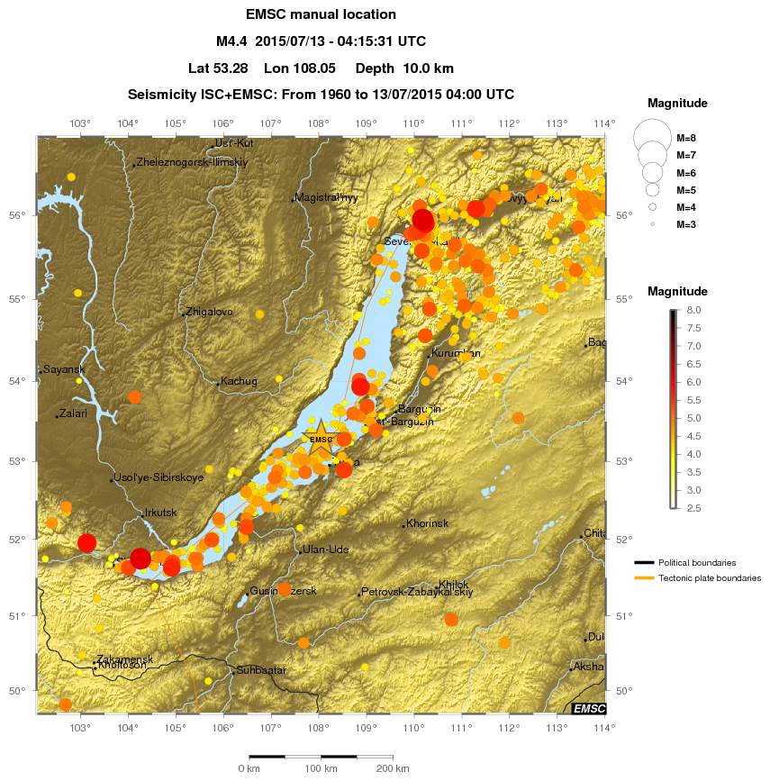 regional magnitude historical seismicity