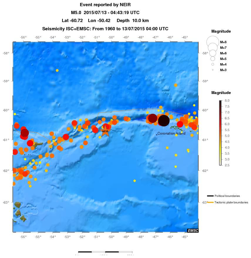 regional magnitude historical seismicity