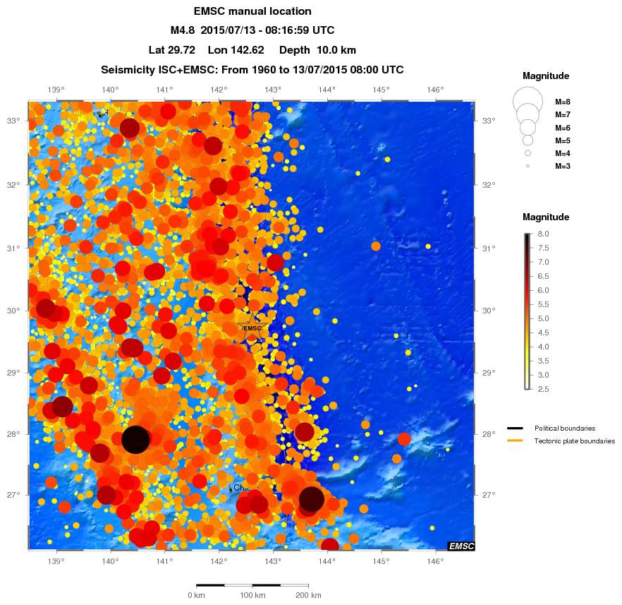 regional magnitude historical seismicity