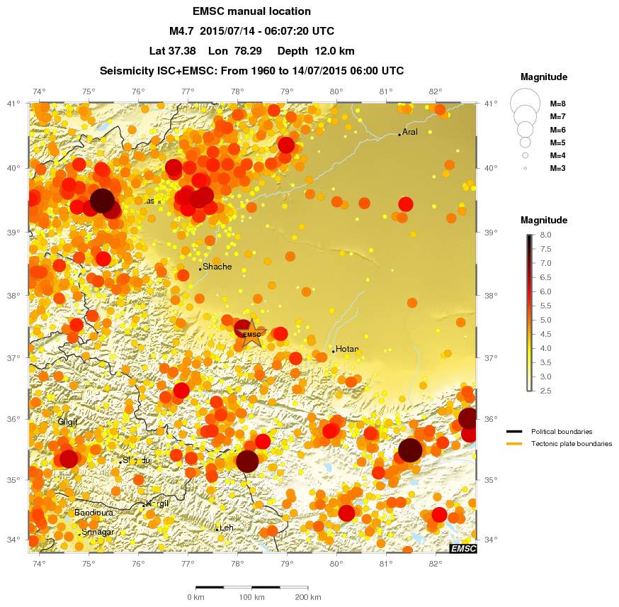 regional magnitude historical seismicity