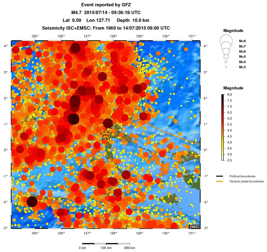 regional magnitude historical seismicity