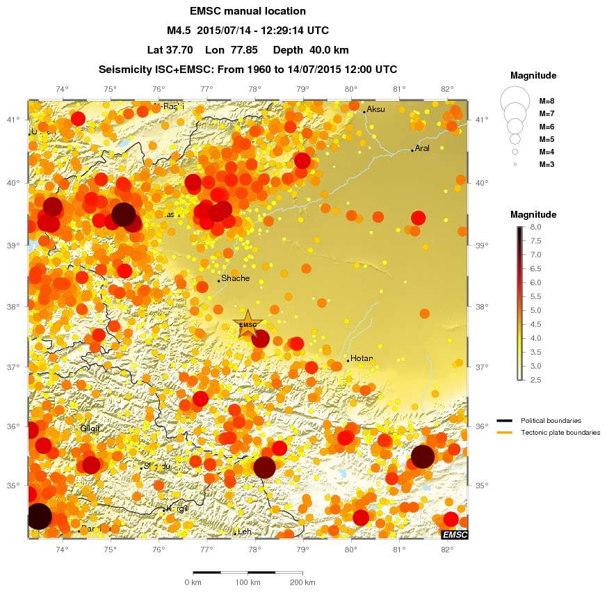 regional magnitude historical seismicity