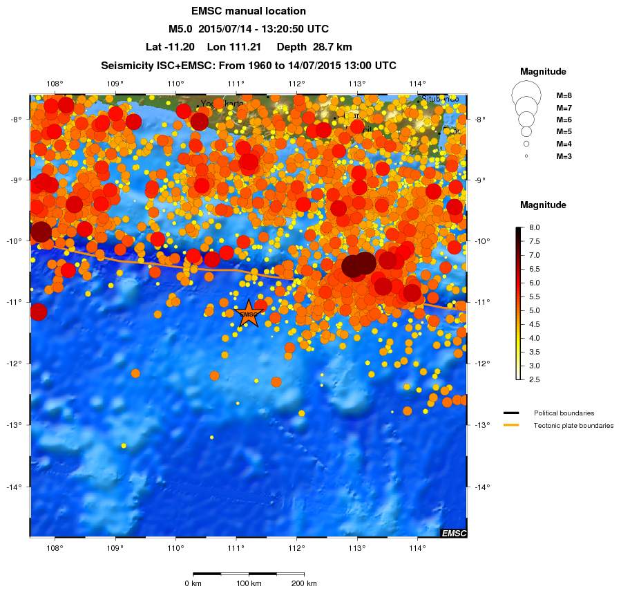 regional magnitude historical seismicity