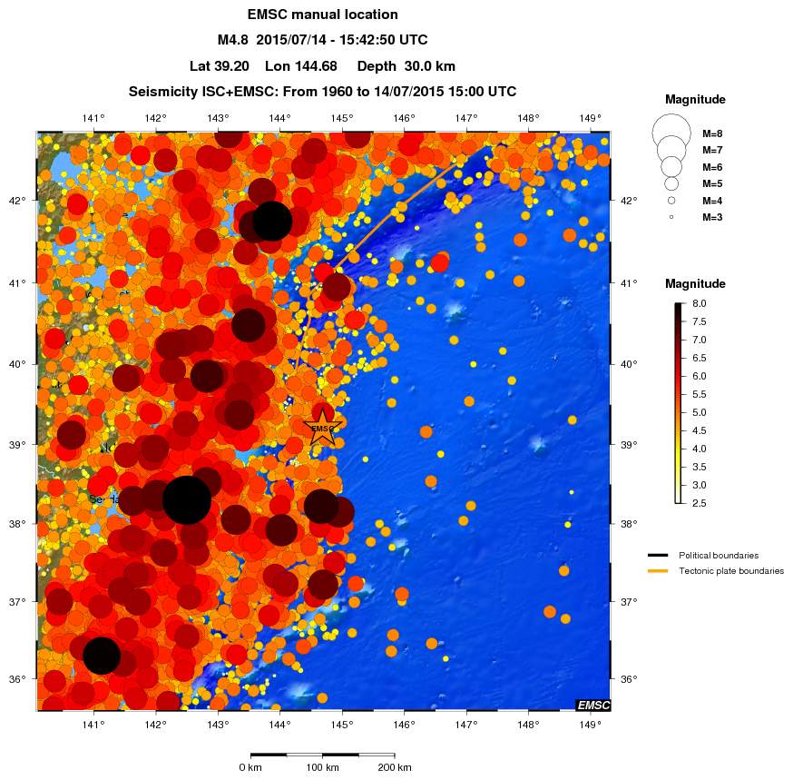 regional magnitude historical seismicity