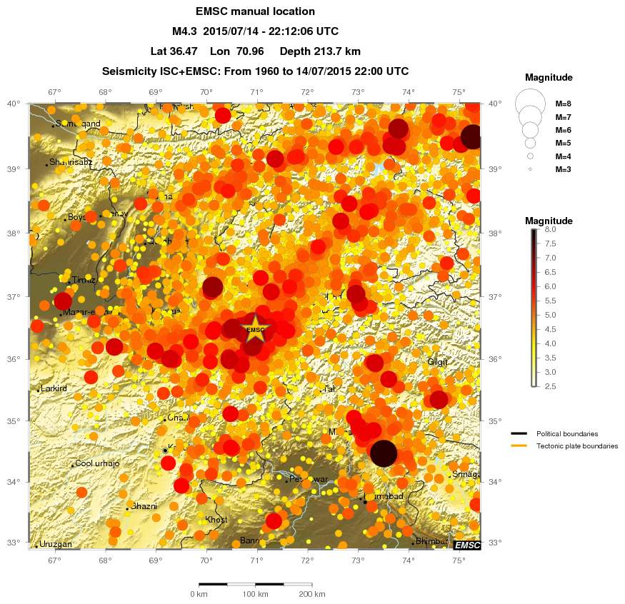 regional magnitude historical seismicity