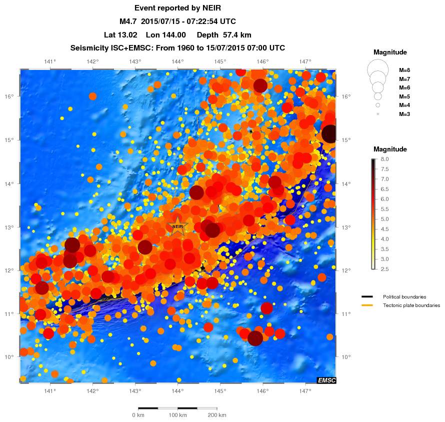 regional magnitude historical seismicity