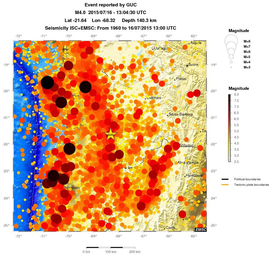 regional magnitude historical seismicity