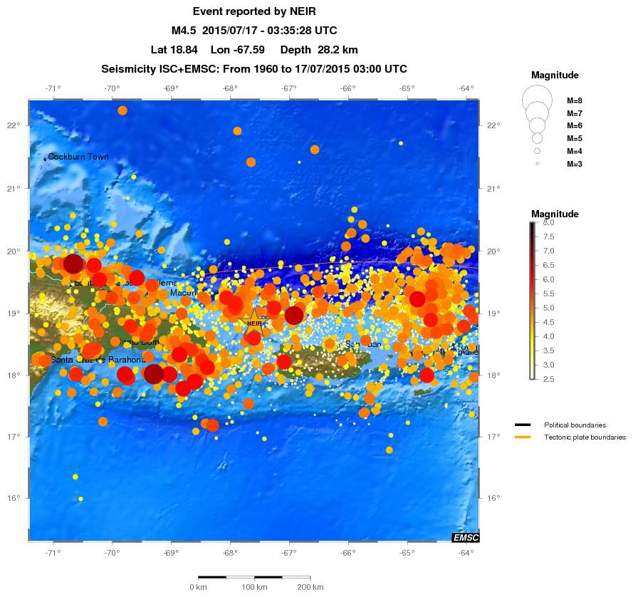 regional magnitude historical seismicity