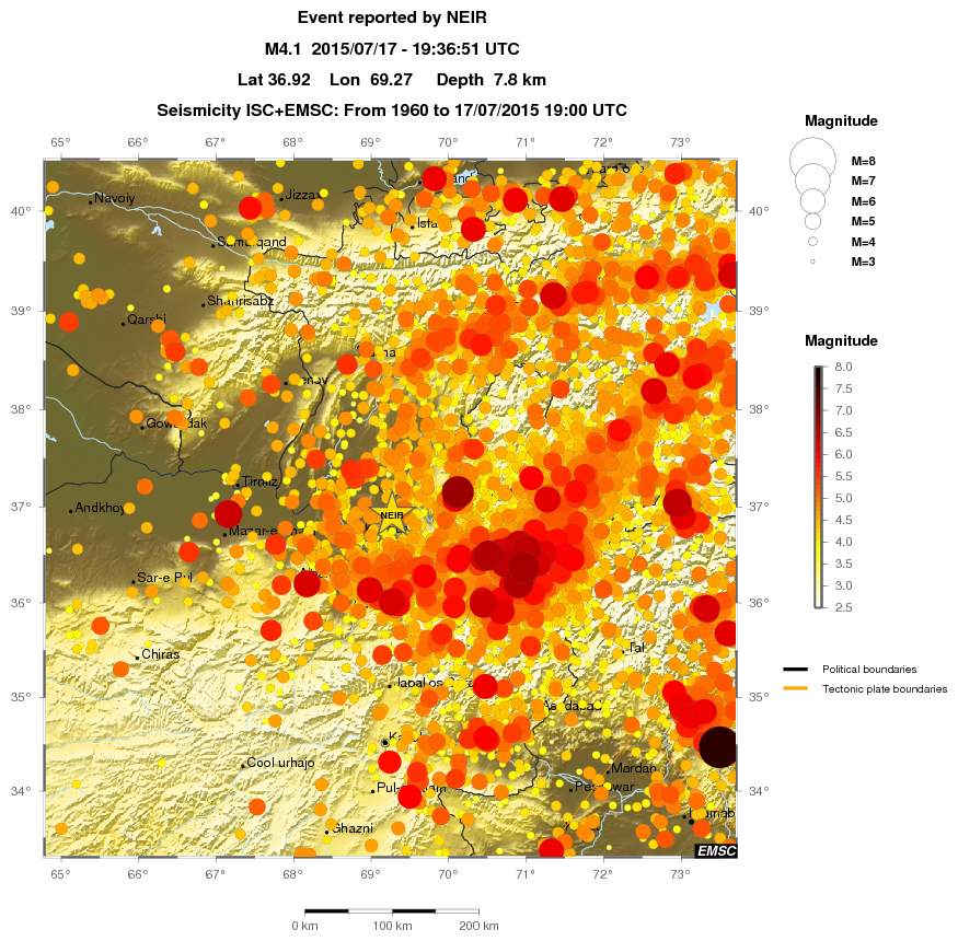 regional magnitude historical seismicity