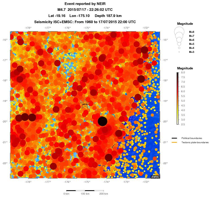 regional magnitude historical seismicity