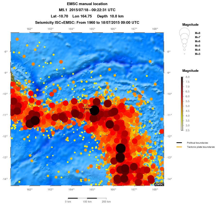 regional magnitude historical seismicity