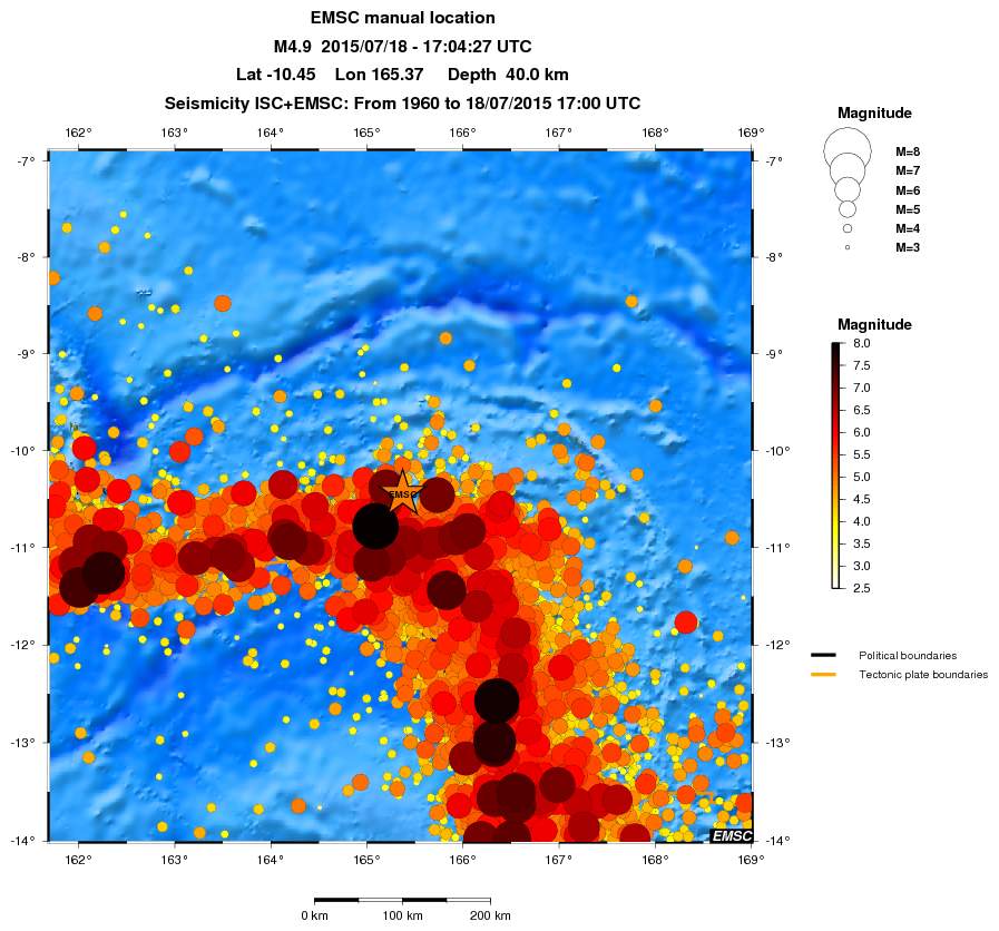 regional magnitude historical seismicity