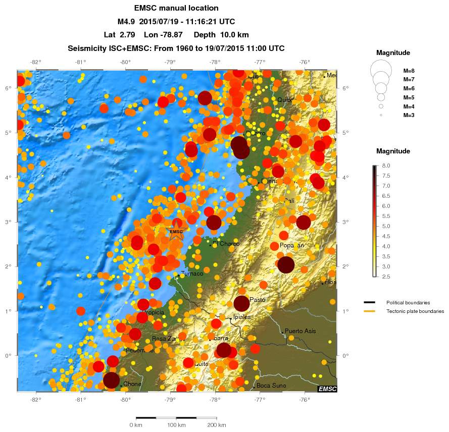 regional magnitude historical seismicity