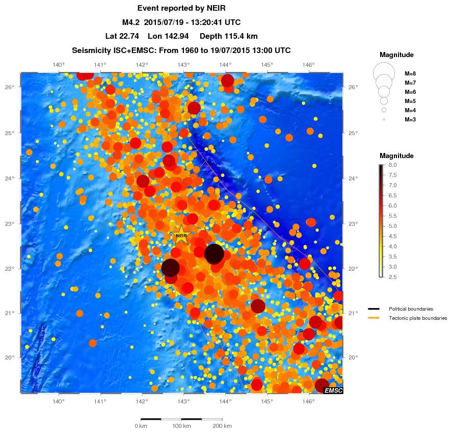 regional magnitude historical seismicity