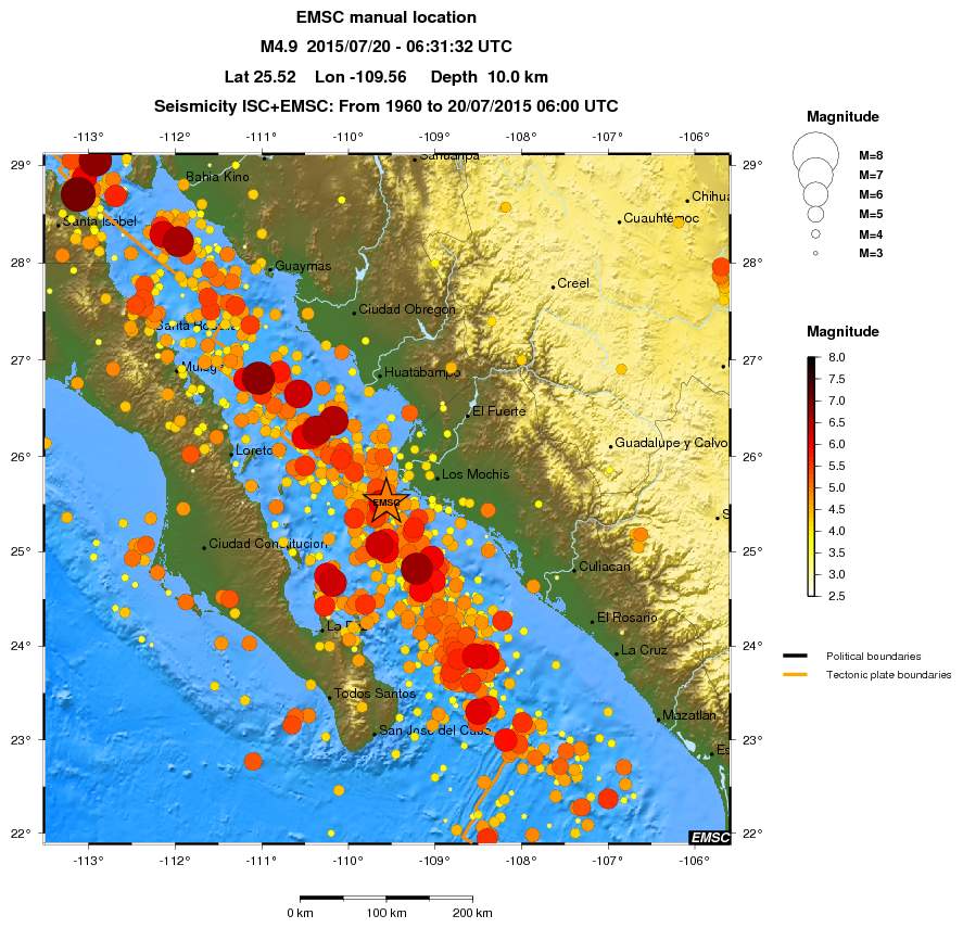 regional magnitude historical seismicity