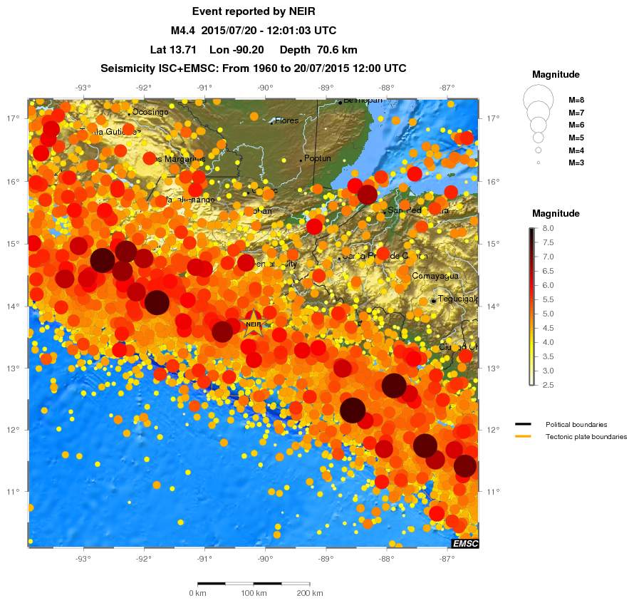regional magnitude historical seismicity