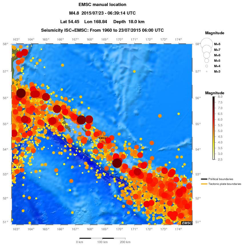 regional magnitude historical seismicity