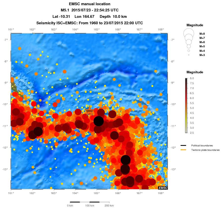 regional magnitude historical seismicity
