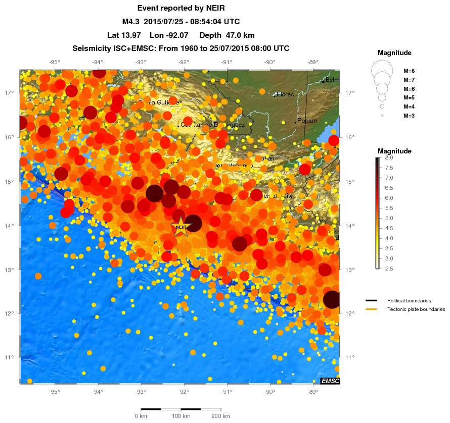 regional magnitude historical seismicity