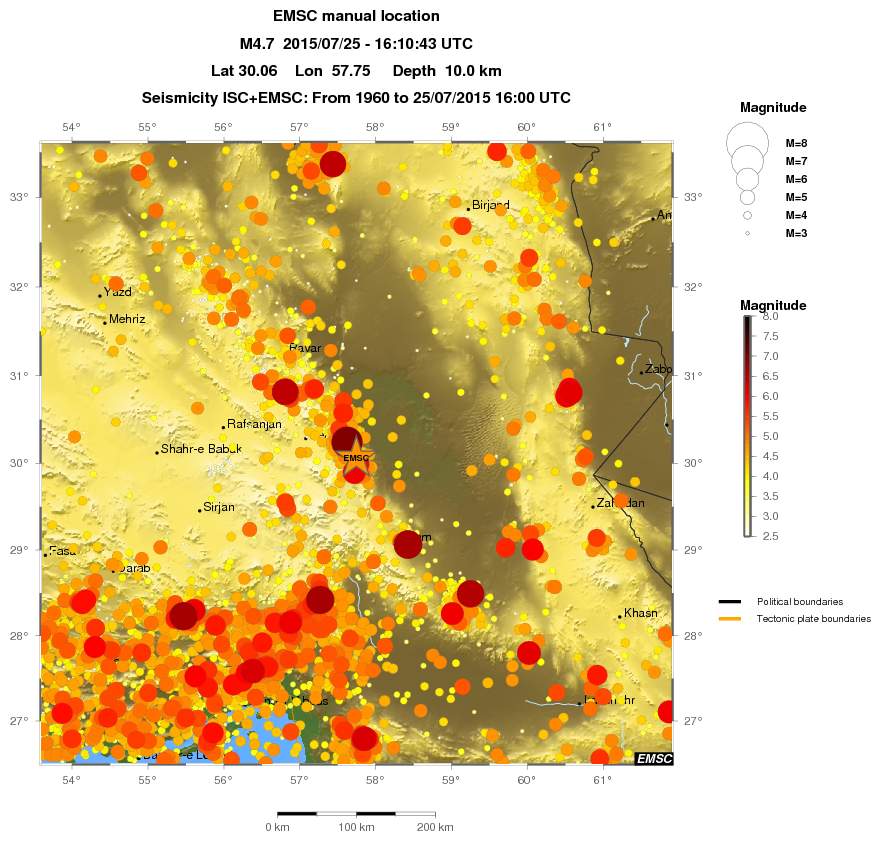 regional magnitude historical seismicity