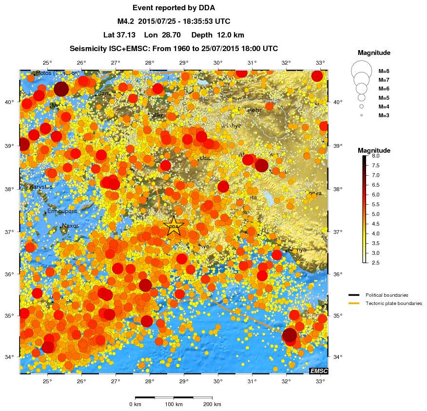 regional magnitude historical seismicity