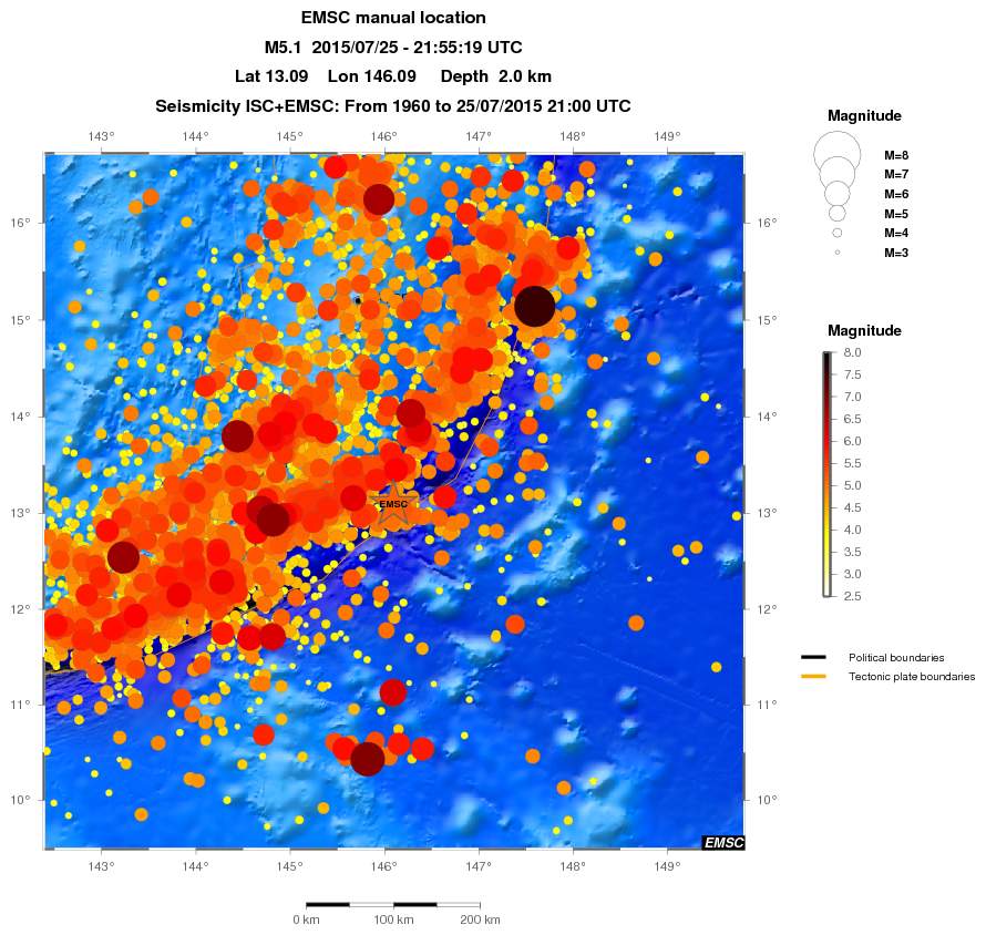 regional magnitude historical seismicity