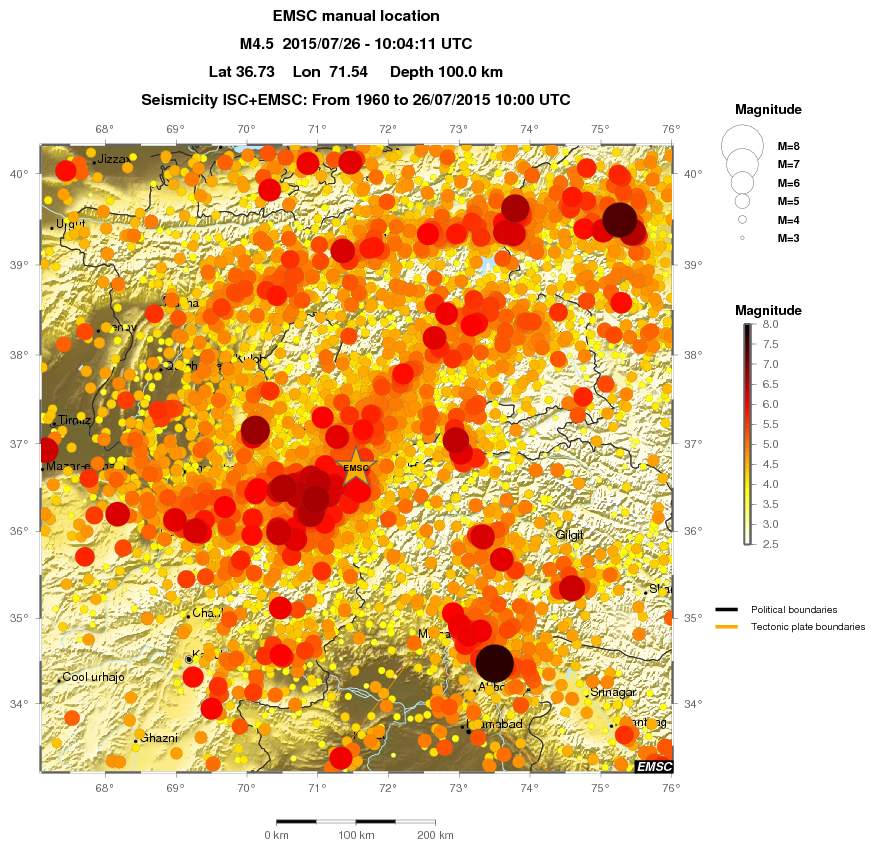 regional magnitude historical seismicity