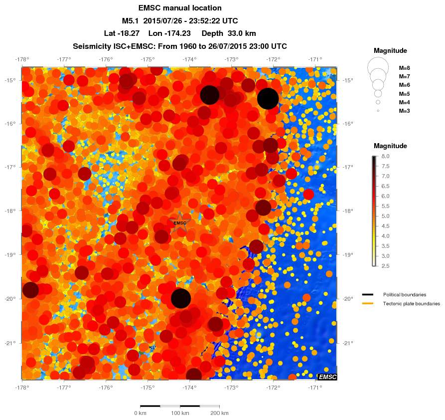 regional magnitude historical seismicity