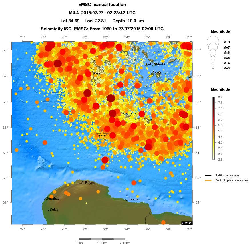 regional magnitude historical seismicity