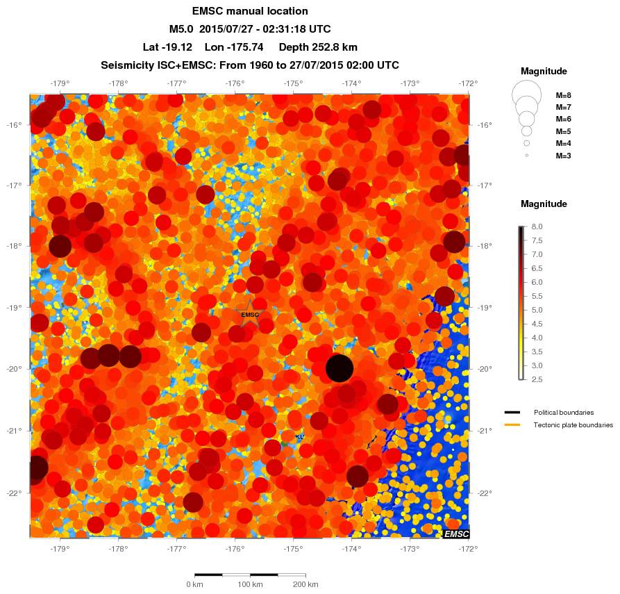 regional magnitude historical seismicity