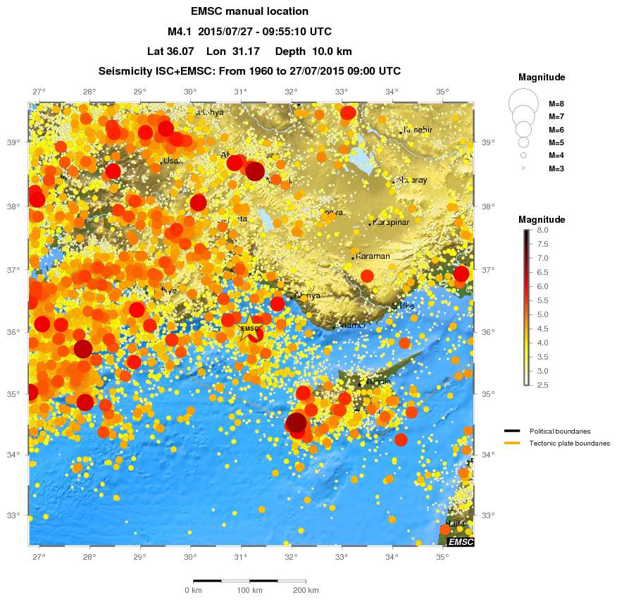 regional magnitude historical seismicity