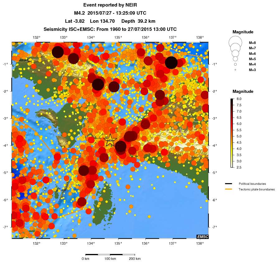 regional magnitude historical seismicity