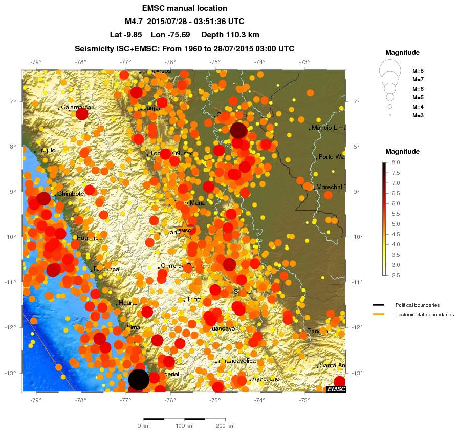 regional magnitude historical seismicity