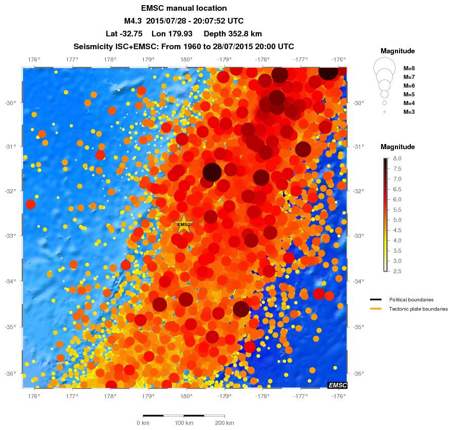 regional magnitude historical seismicity
