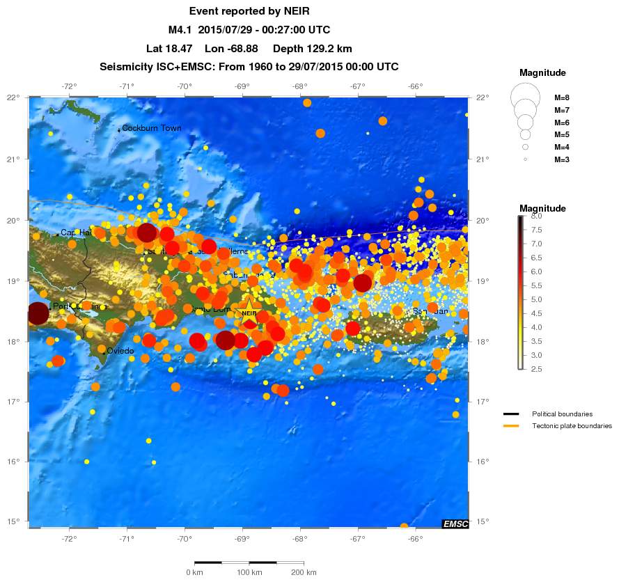 regional magnitude historical seismicity