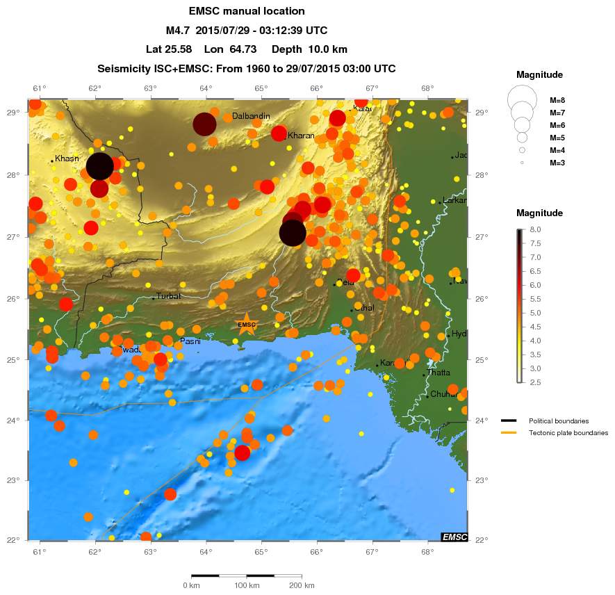 regional magnitude historical seismicity