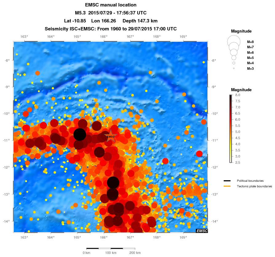 regional magnitude historical seismicity