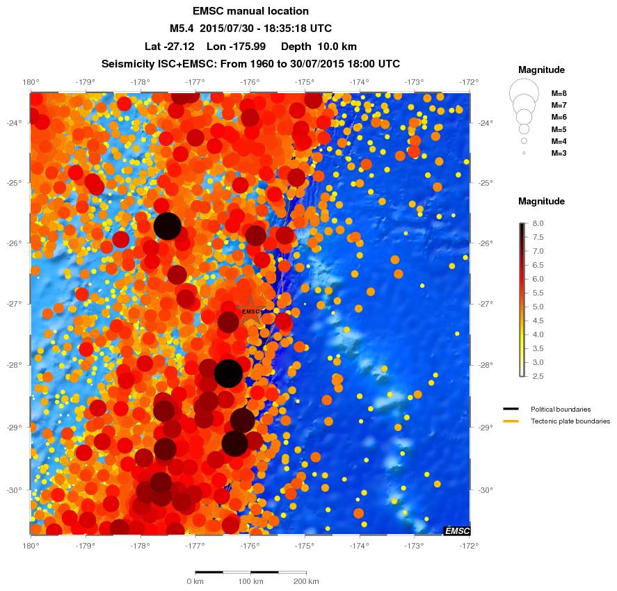 regional magnitude historical seismicity