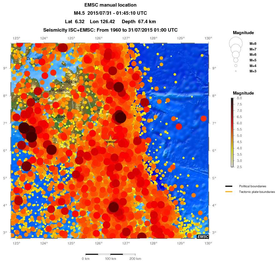 regional magnitude historical seismicity