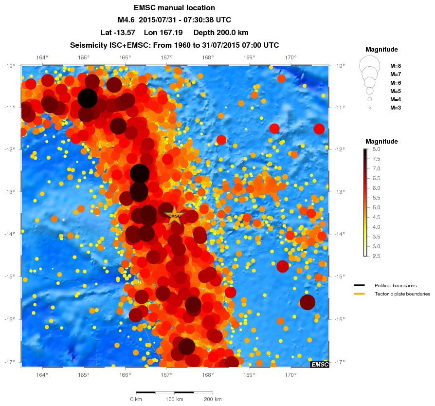 regional magnitude historical seismicity
