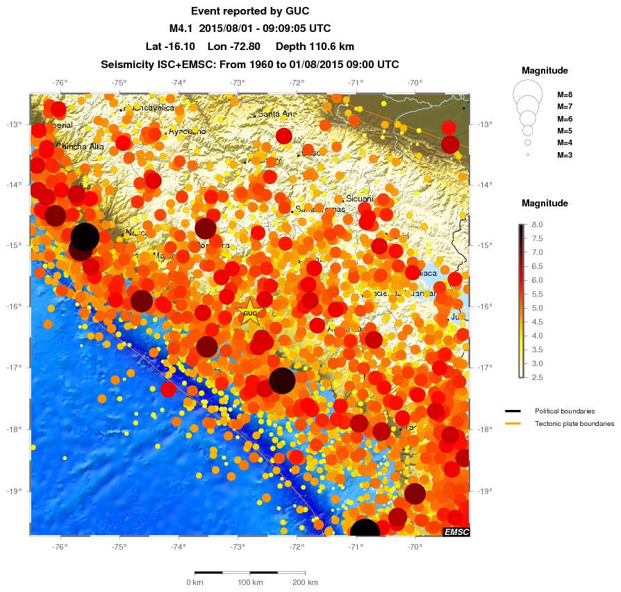 regional magnitude historical seismicity