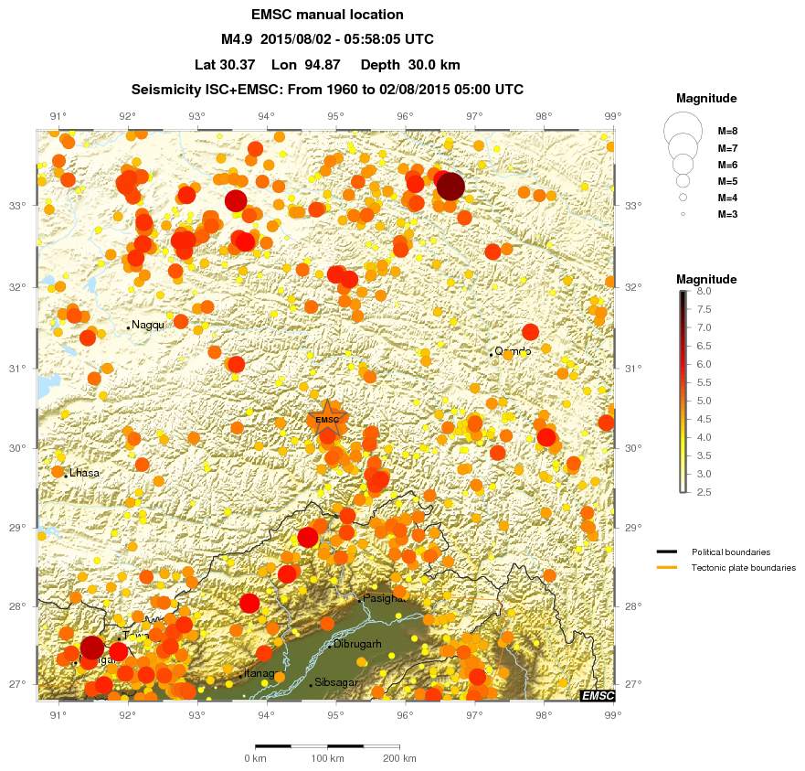 regional magnitude historical seismicity