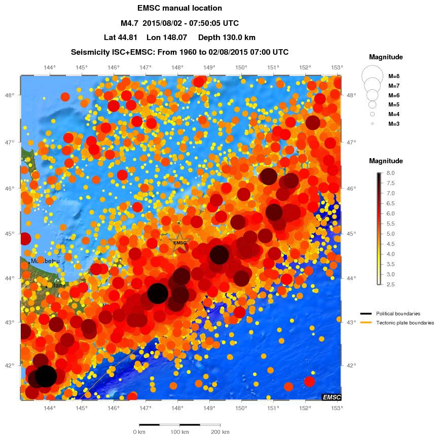 regional magnitude historical seismicity