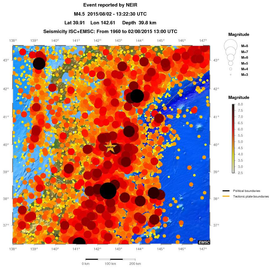 regional magnitude historical seismicity