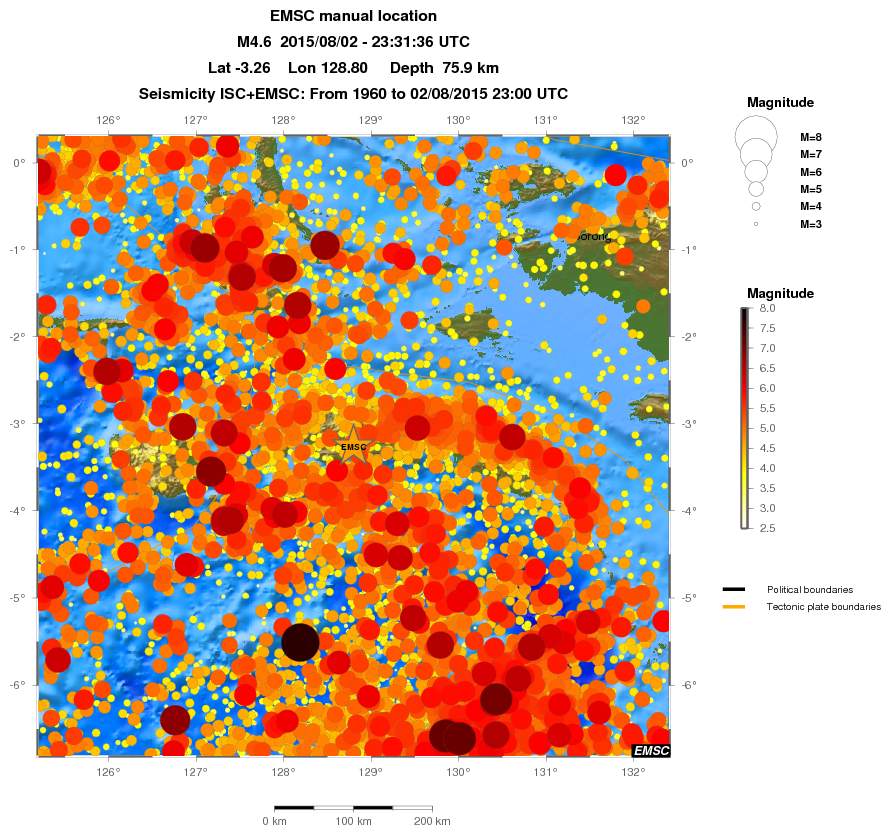 regional magnitude historical seismicity