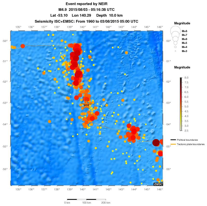 regional magnitude historical seismicity