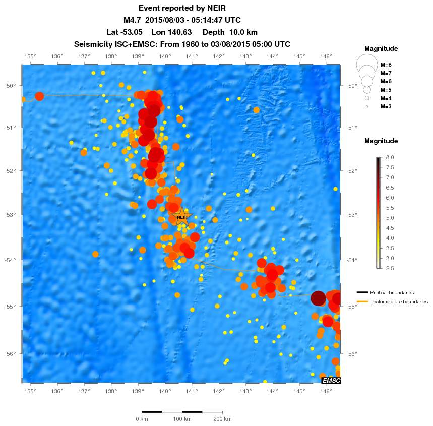 regional magnitude historical seismicity
